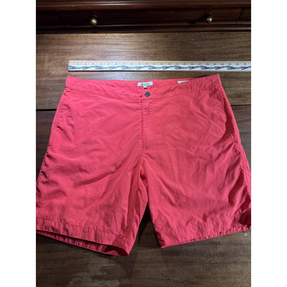 Boto Aruba Style Swim Trunks Sz 38.‎ Coral Color 8.5" Inseam